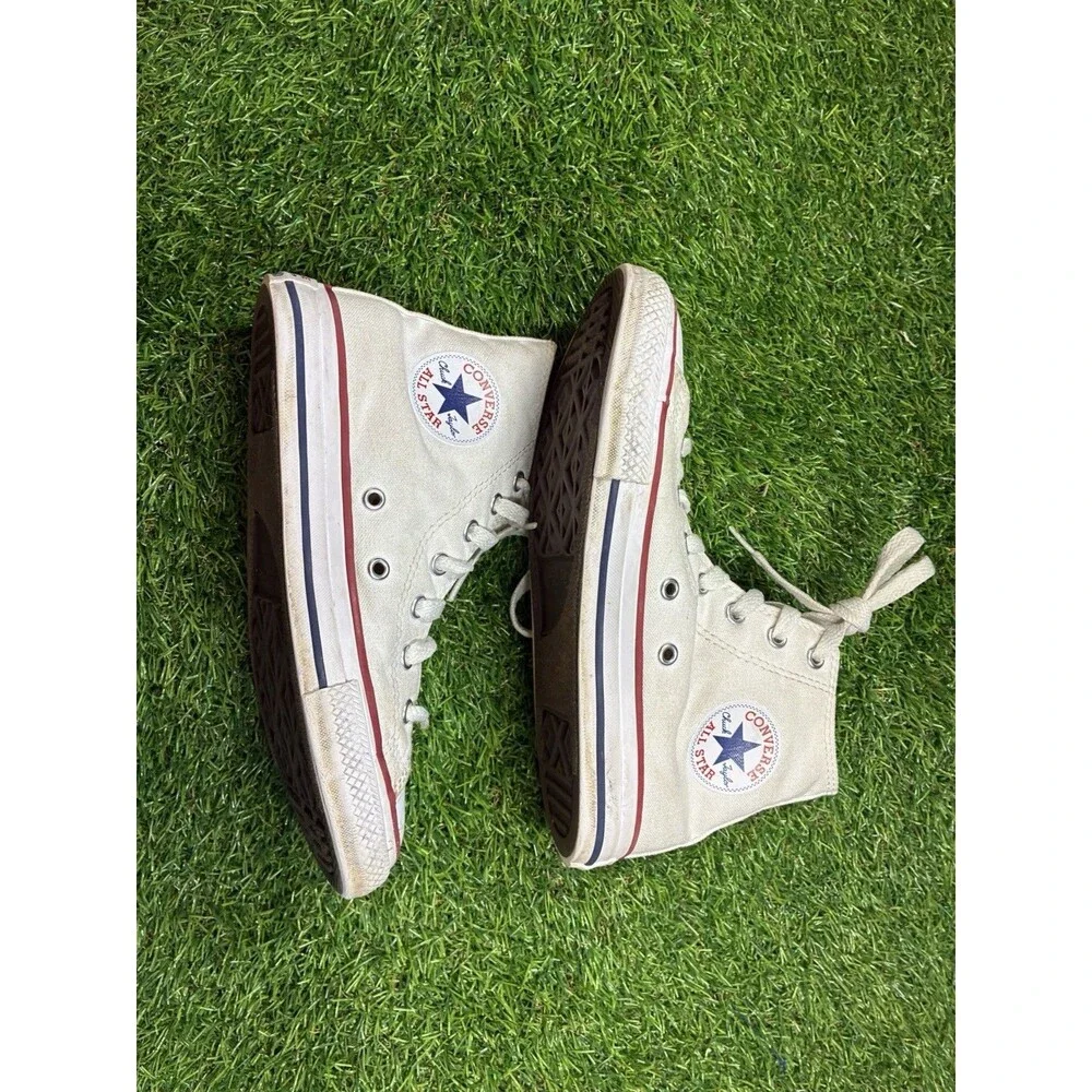 Converse Chuck Taylor All Star High Top Sneakers White Canvas Youth Size 2